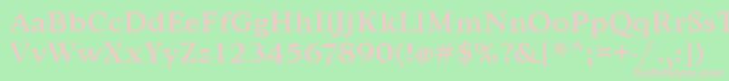 Goudytmed Font – Pink Fonts on Green Background