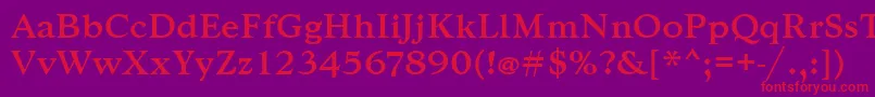 Goudytmed Font – Red Fonts on Purple Background