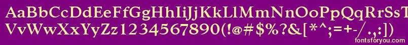 Goudytmed Font – Yellow Fonts on Purple Background