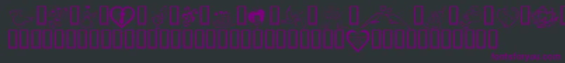 KrValentines2006Three Font – Purple Fonts on Black Background