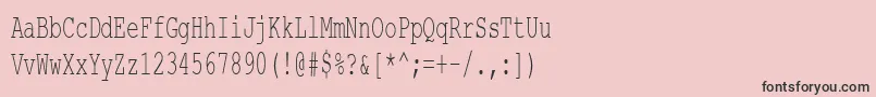 CourierNewCyr60n Font – Black Fonts on Pink Background
