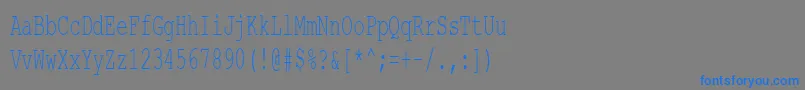 CourierNewCyr60n Font – Blue Fonts on Gray Background