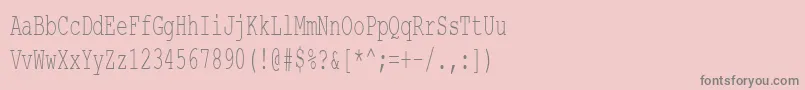 CourierNewCyr60n Font – Gray Fonts on Pink Background