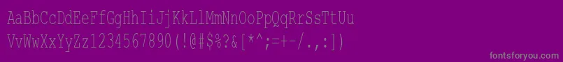CourierNewCyr60n Font – Gray Fonts on Purple Background