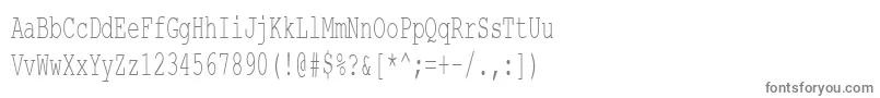 フォントCourierNewCyr60n – 白い背景に灰色の文字