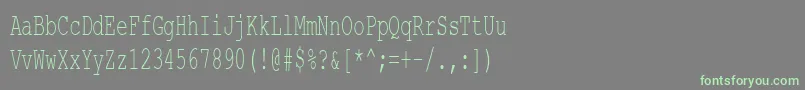 Шрифт CourierNewCyr60n – зелёные шрифты на сером фоне