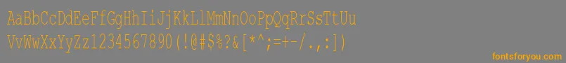 CourierNewCyr60n Font – Orange Fonts on Gray Background