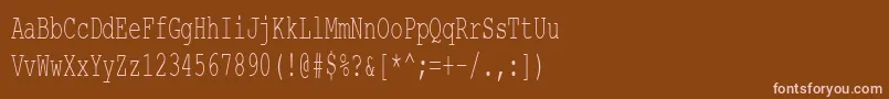 CourierNewCyr60n Font – Pink Fonts on Brown Background