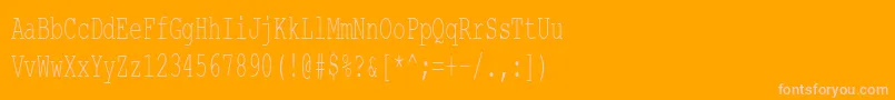 CourierNewCyr60n Font – Pink Fonts on Orange Background