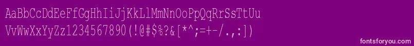 CourierNewCyr60n Font – Pink Fonts on Purple Background