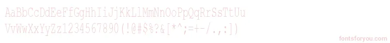 CourierNewCyr60n Font – Pink Fonts on White Background
