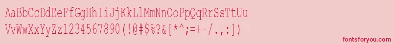 CourierNewCyr60n Font – Red Fonts on Pink Background