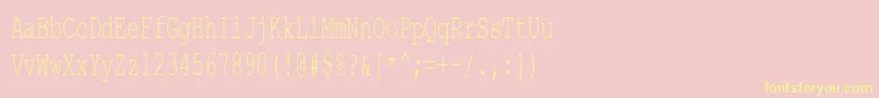 CourierNewCyr60n-Schriftart – Gelbe Schriften auf rosa Hintergrund