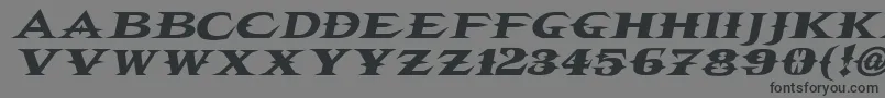 Police Vtcbelialsbladeitalic – polices noires sur fond gris