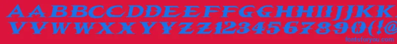 Vtcbelialsbladeitalic Font – Blue Fonts on Red Background