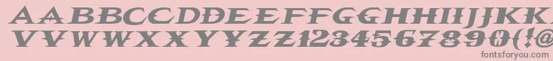 Vtcbelialsbladeitalic-Schriftart – Graue Schriften auf rosa Hintergrund