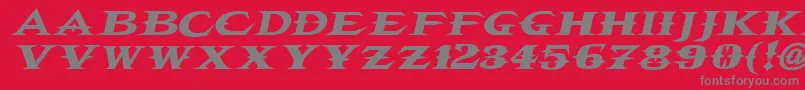 Vtcbelialsbladeitalic Font – Gray Fonts on Red Background