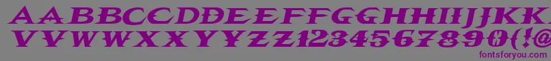 フォントVtcbelialsbladeitalic – 紫色のフォント、灰色の背景