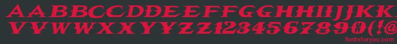 Vtcbelialsbladeitalic Font – Red Fonts on Black Background