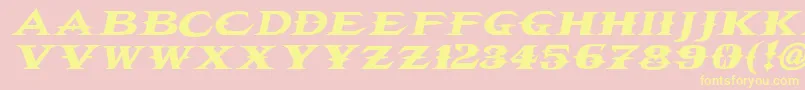 Vtcbelialsbladeitalic Font – Yellow Fonts on Pink Background