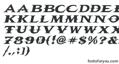  Vtcbelialsbladeitalic font