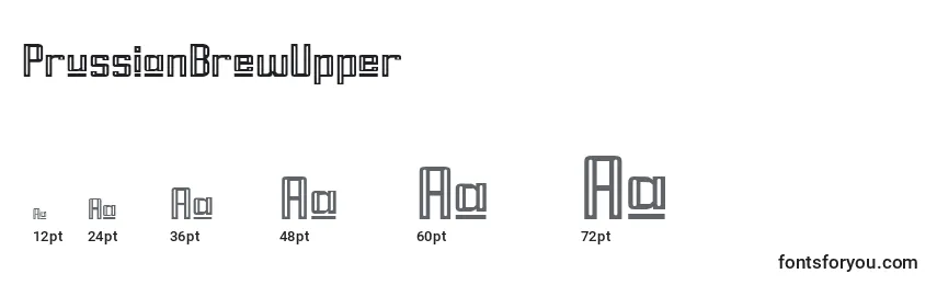 PrussianBrewUpper Font Sizes