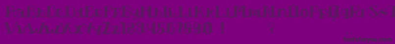 フォントLapiahTigoTypeface – 紫の背景に黒い文字