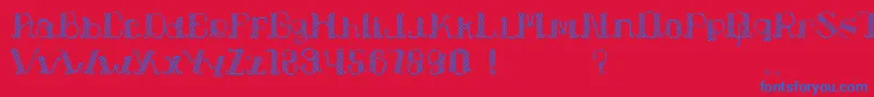 LapiahTigoTypeface Font – Blue Fonts on Red Background
