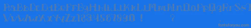 LapiahTigoTypeface Font – Gray Fonts on Blue Background