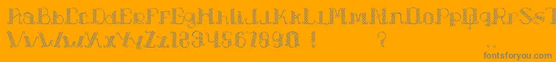 LapiahTigoTypeface Font – Gray Fonts on Orange Background