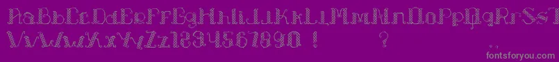 Шрифт LapiahTigoTypeface – серые шрифты на фиолетовом фоне