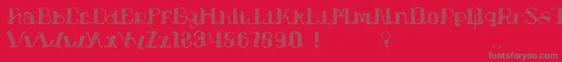 LapiahTigoTypeface Font – Gray Fonts on Red Background