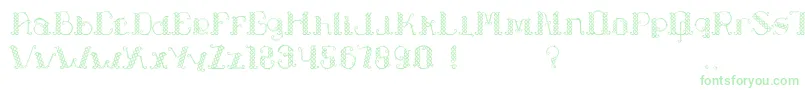 LapiahTigoTypeface Font – Green Fonts on White Background
