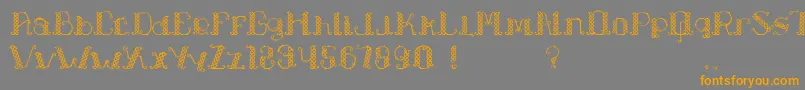 LapiahTigoTypeface-fontti – oranssit fontit harmaalla taustalla