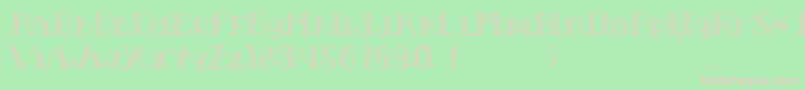 Fonte LapiahTigoTypeface – fontes rosa em um fundo verde