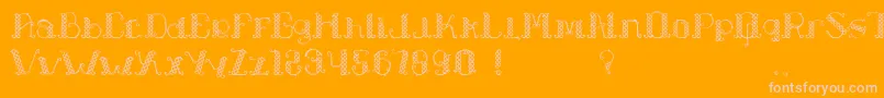 LapiahTigoTypeface Font – Pink Fonts on Orange Background