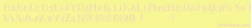LapiahTigoTypeface Font – Pink Fonts on Yellow Background