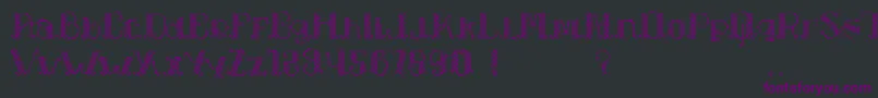 Шрифт LapiahTigoTypeface – фиолетовые шрифты на чёрном фоне