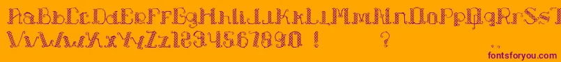LapiahTigoTypeface Font – Purple Fonts on Orange Background