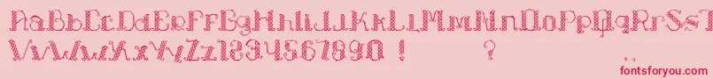 LapiahTigoTypeface Font – Red Fonts on Pink Background