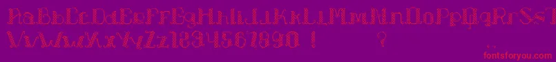 LapiahTigoTypeface Font – Red Fonts on Purple Background