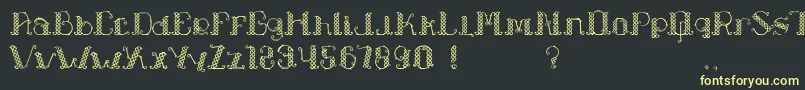 LapiahTigoTypeface Font – Yellow Fonts on Black Background