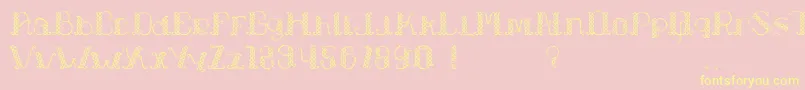 Czcionka LapiahTigoTypeface – żółte czcionki na różowym tle