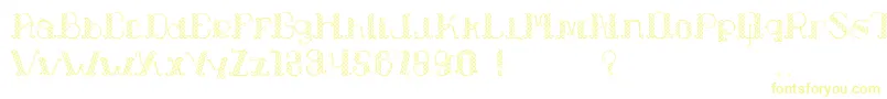 フォントLapiahTigoTypeface – 黄色のフォント