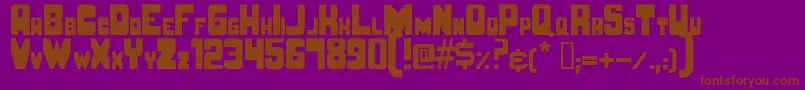 BrutoMayuscula Font – Brown Fonts on Purple Background