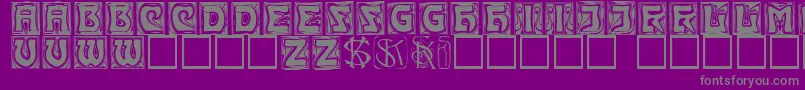 Kinigsteincaps Font – Gray Fonts on Purple Background