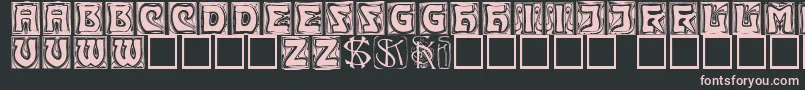 Kinigsteincaps Font – Pink Fonts on Black Background