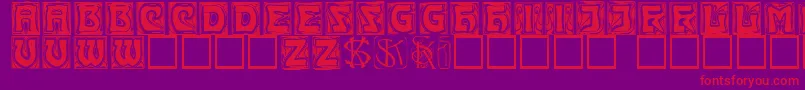 Kinigsteincaps Font – Red Fonts on Purple Background