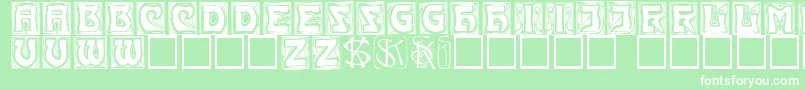 Kinigsteincaps Font – White Fonts on Green Background