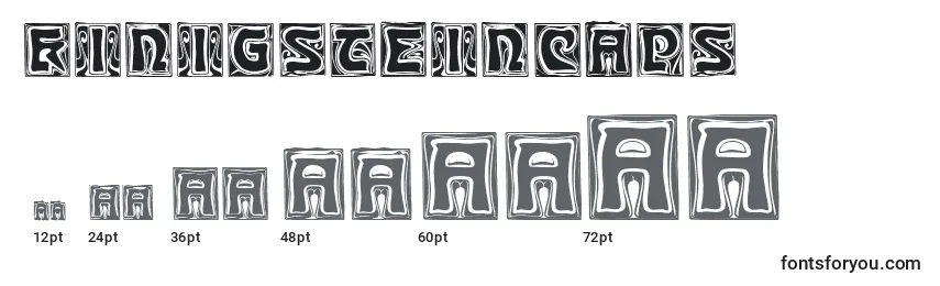 Kinigsteincaps Font Sizes